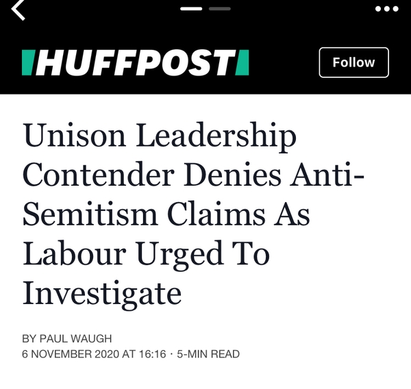 featured image thumbnail for post LAAS on Unison leadership candidate